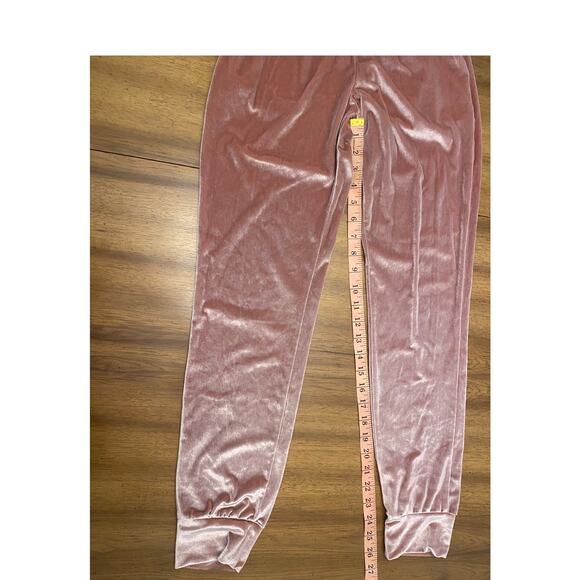 Regina George‎ Cool Mom Y2K Pink Velour Track Pants Pockets Elastic Waist Medium - Picture 3 of 7
